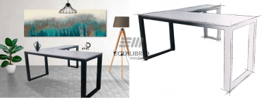 STOL-L ESCRITORIO SEMI-EJECUTIVO :: Muebles de Oficina: Equilibrio Modular